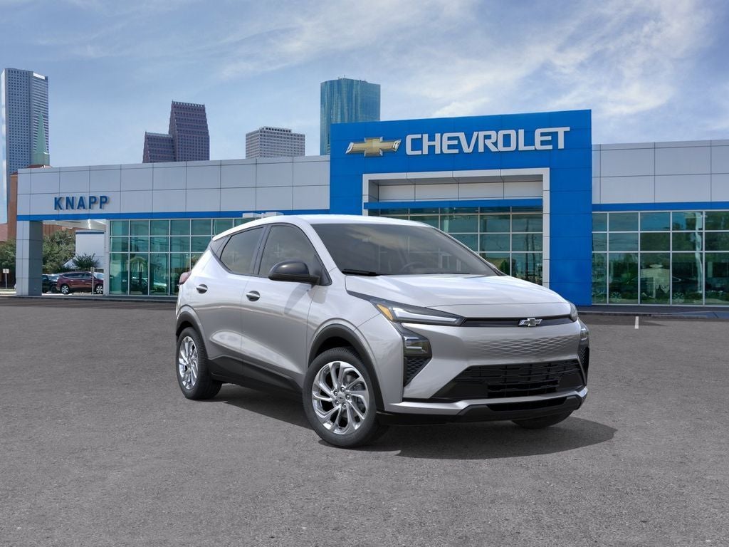 2027 Chevrolet Bolt LT in Sterling Gray Metallic — front three-quarter view