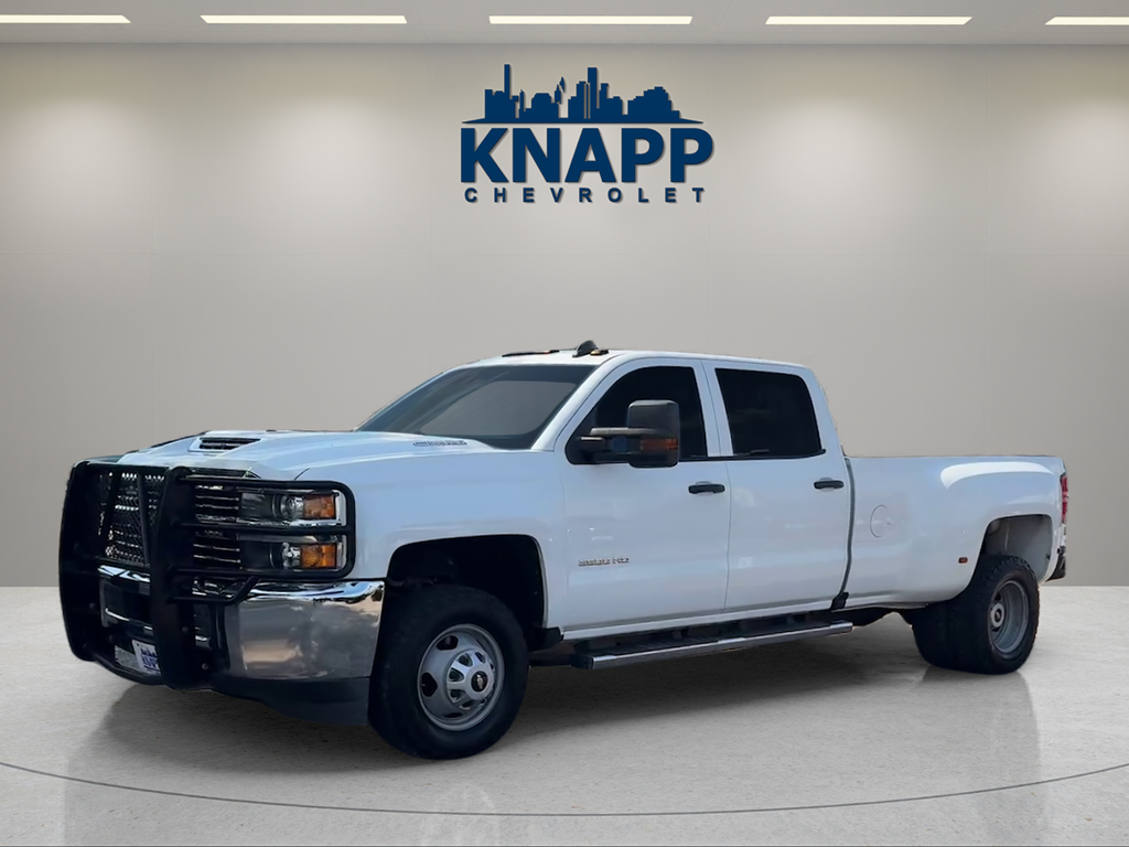 2017 Chevrolet Silverado 3500HD Work Truck in Summit White — front three-quarter view
