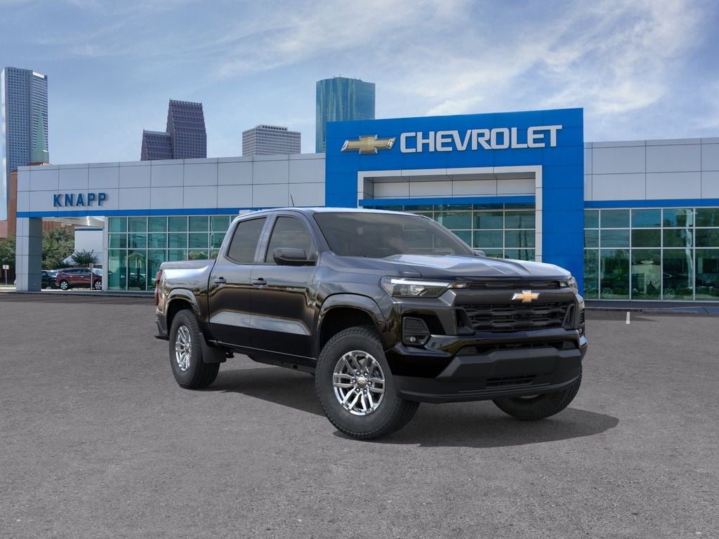2026 Chevrolet Colorado 2WD LT in Black — front three-quarter view