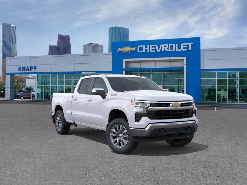 2026 Chevrolet Silverado 1500 LT in Summit White — front three-quarter view