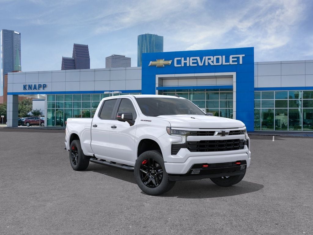 2026 Chevrolet Silverado 1500 RST in Summit White — front three-quarter view
