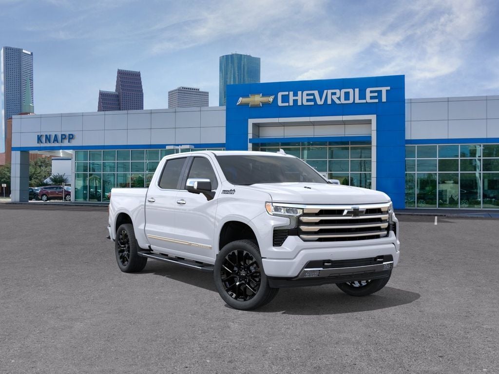 2026 Chevrolet Silverado 1500 High Country in Polar White Tricoat — front three-quarter view