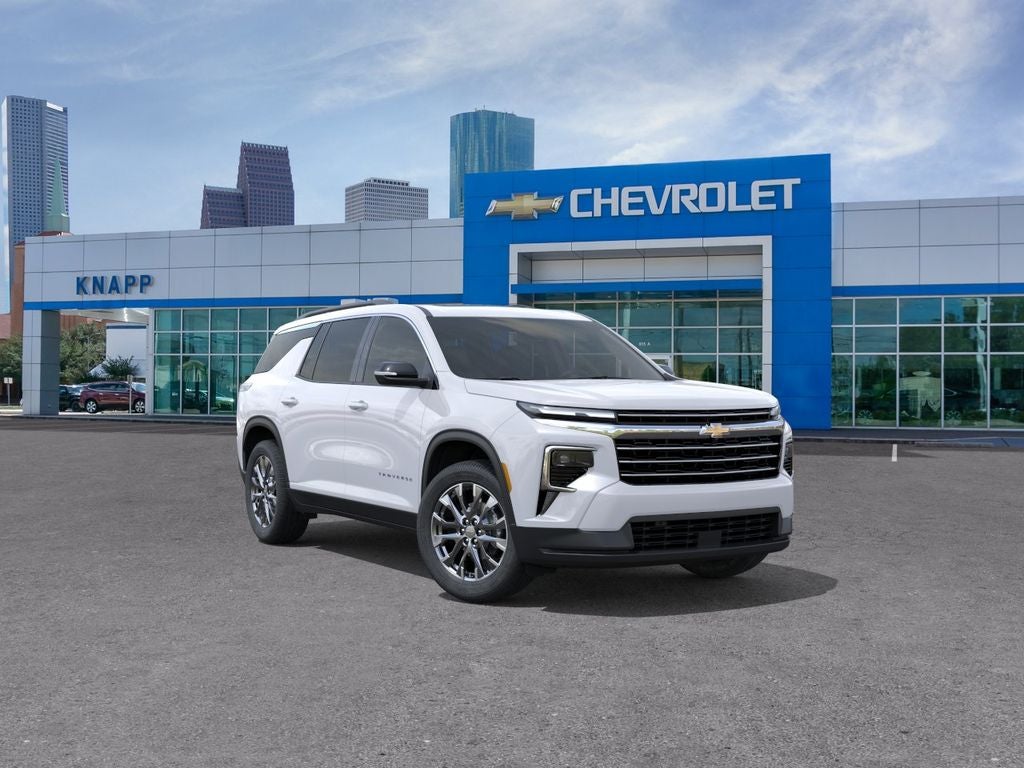 2026 Chevrolet Traverse FWD LT in Summit White — front three-quarter view