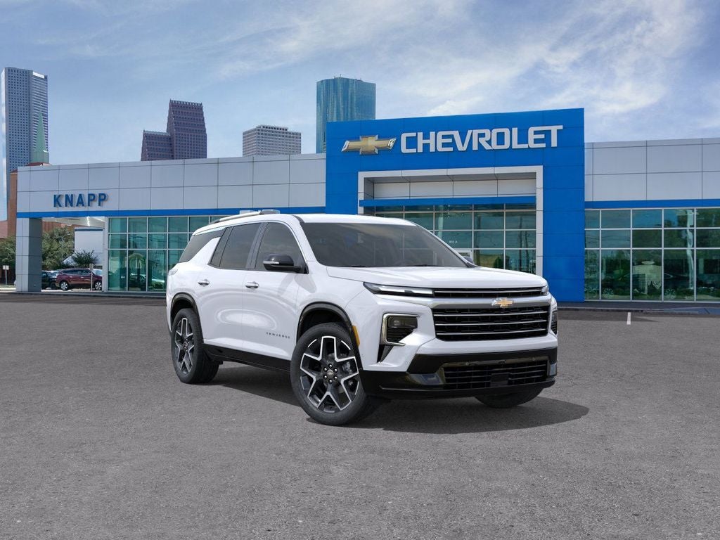 2026 Chevrolet Traverse FWD High Country in Polar White Tricoat — front three-quarter view