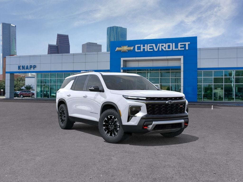 2026 Chevrolet Traverse AWD Z71 in Polar White Tricoat — front three-quarter view