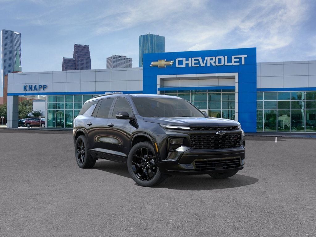 2026 Chevrolet Traverse AWD RS in Mosaic Black Metallic — front three-quarter view
