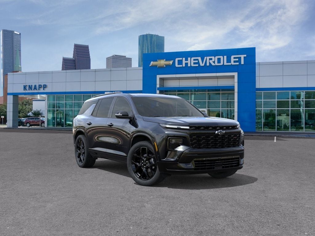 2026 Chevrolet Traverse AWD RS in Mosaic Black Metallic — front three-quarter view