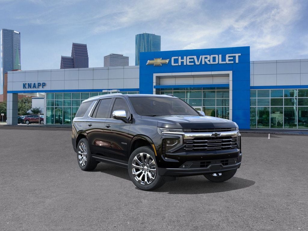 2026 Chevrolet Tahoe Premier in Black — front three-quarter view