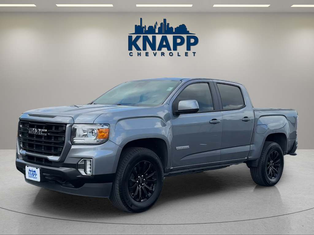 2022 GMC Canyon 2WD Elevation in Satin Steel Metallic — front three-quarter view