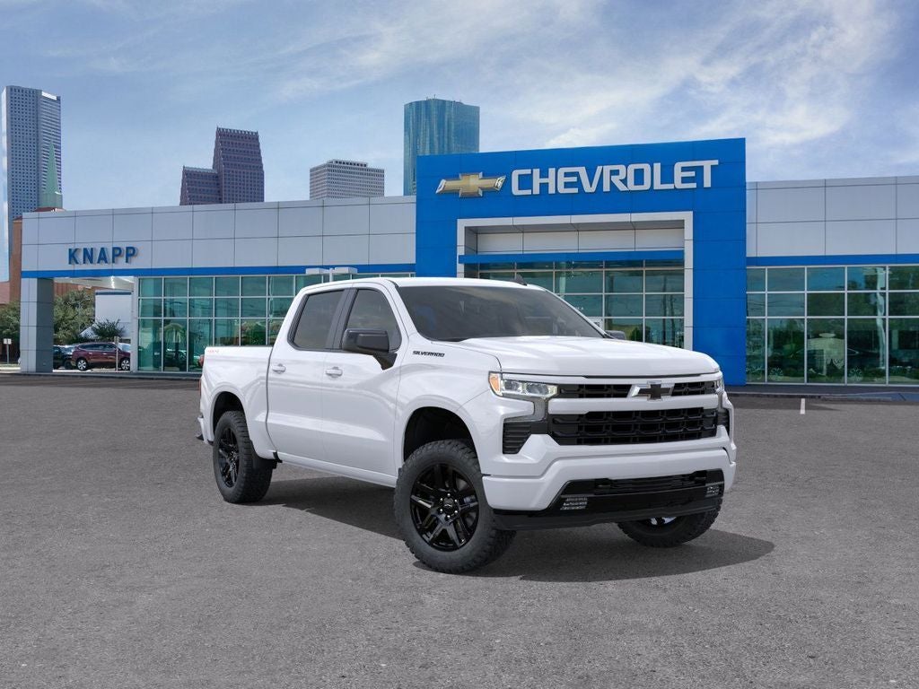 2026 Chevrolet Silverado 1500 RST in Summit White — front three-quarter view