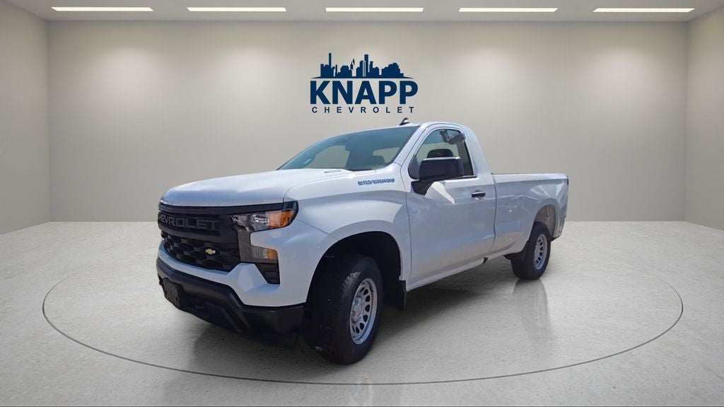 2026 Chevrolet Silverado 1500 Work Truck in Summit White — front three-quarter view