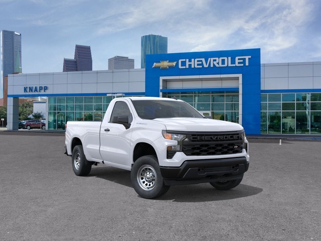 2026 Chevrolet Silverado 1500 Work Truck in Summit White — front three-quarter view