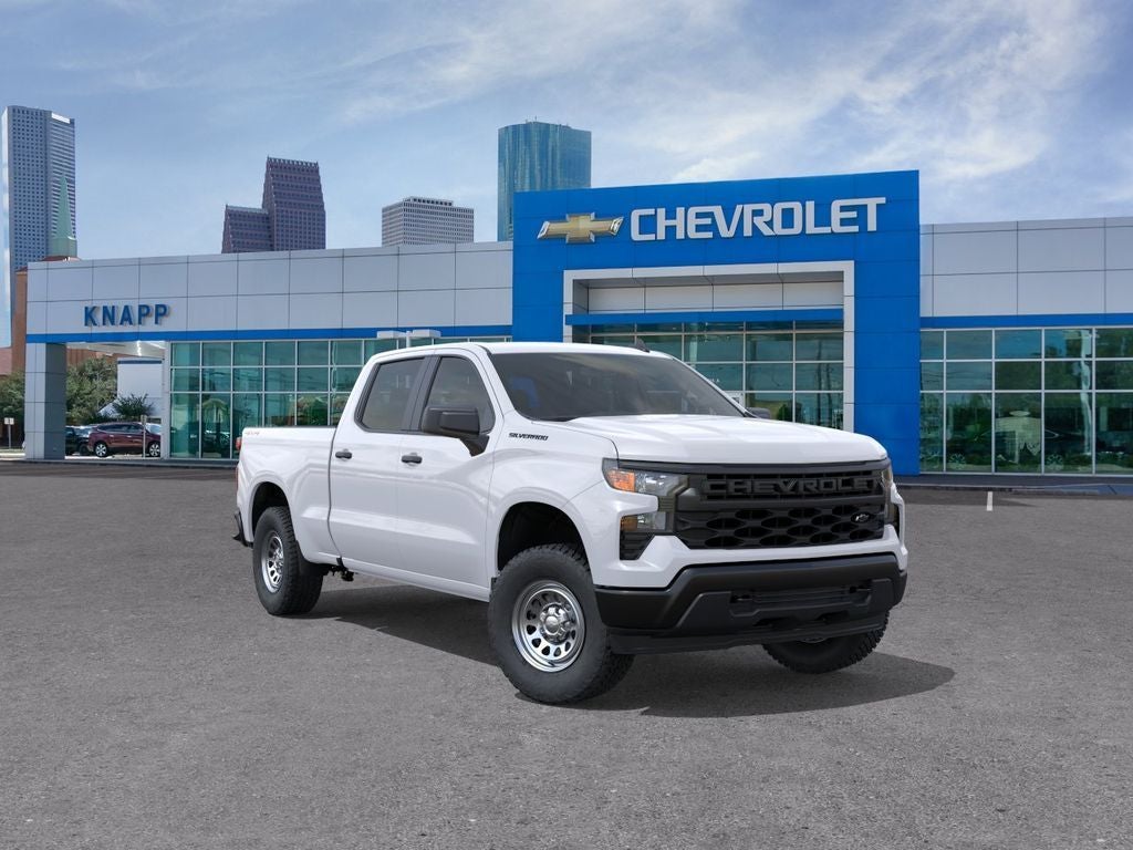 2026 Chevrolet Silverado 1500 Work Truck in Summit White — front three-quarter view