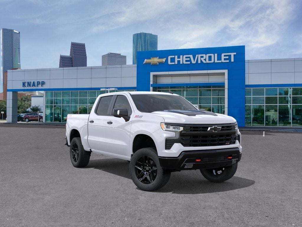 2026 Chevrolet Silverado 1500 LT Trail Boss in Summit White — front three-quarter view