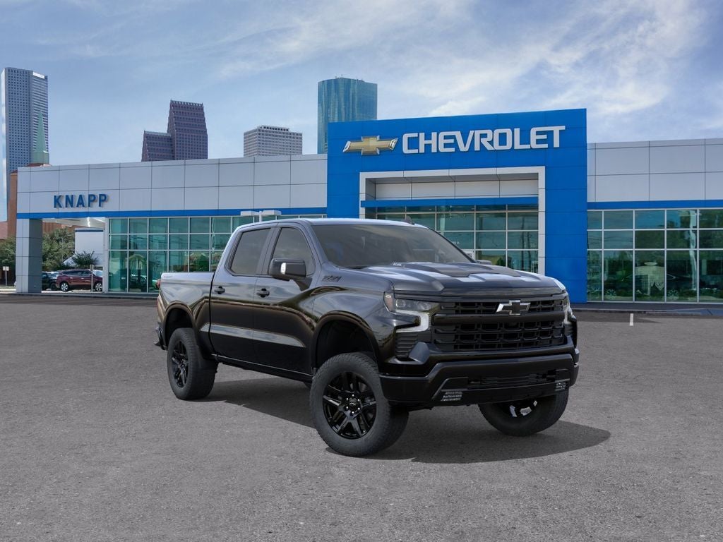 2026 Chevrolet Silverado 1500 LT Trail Boss in Black — front three-quarter view