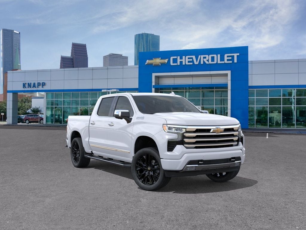 2026 Chevrolet Silverado 1500 High Country in Polar White Tricoat — front three-quarter view