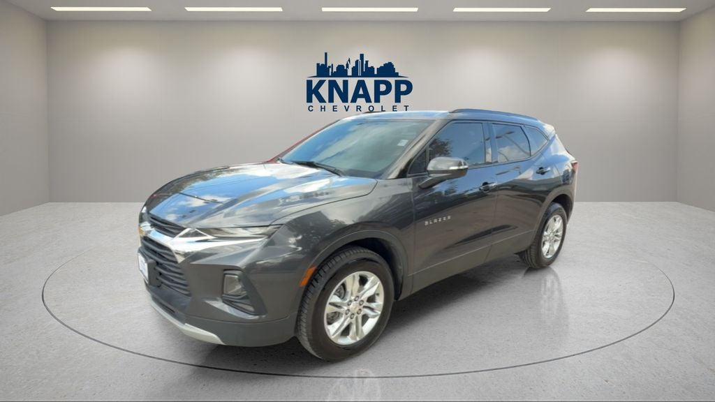 2022 Chevrolet Blazer LT in Iron Gray Metallic — front three-quarter view